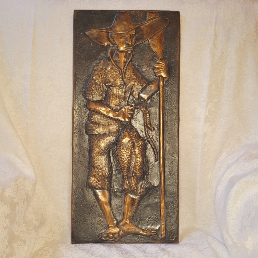 Vintage copper wall art